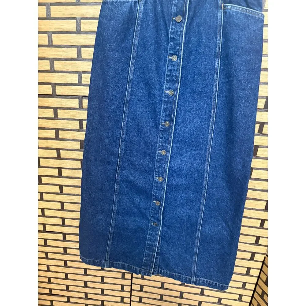 Tommy Hilfiger Denim Button Front Maxi‎ Skirt Size 6